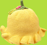 Hand & Heart Yellow Sun Hat with Flower 