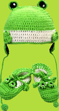 Miss Froggy Hat and Bootie Set 
