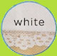 White Children's Footless Tights w/Lace Trim