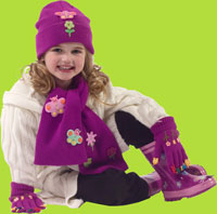 Butterfly Applique Hat and Scarf Set 