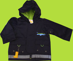 Kushies Navy Hooded Raincoat 