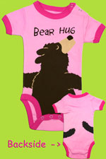 Pink Bear Hug Cotton Onezie