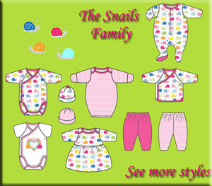 Zutano Newborn Clothing - Snails Print