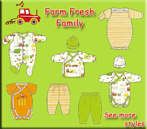 Zutano Newborn Clothing - Farm Fresh print