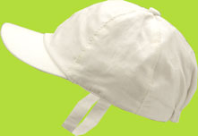 Betty Ann Natural Linen/Cotton Cap w/Chin Strap 