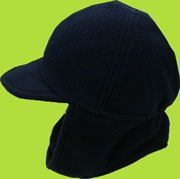 Betty Ann Navy Micro Fleece Boys Hat w/Brim