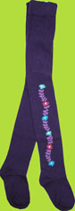 Mulberribush Love U Lots Purple Flower Vine Tights