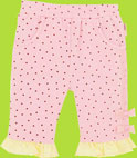 rabbit moon "Geranium" Carnation Capri Pant w/Dots